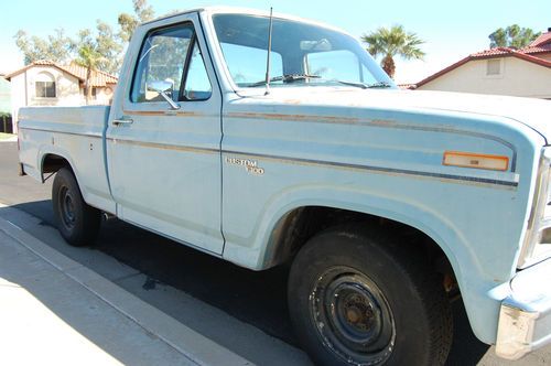 1980 ford f-100 custom standard cab pickup 2-door 4.9l