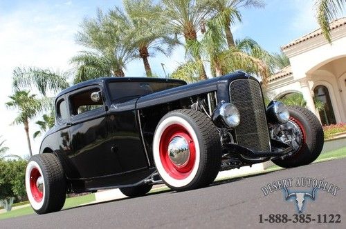 1932 ford model a 5 window coupe custom classic hot rod 327 ac collector car
