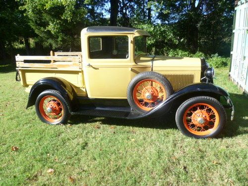 1930 model a ford pickup truck, older restoration, good condition.