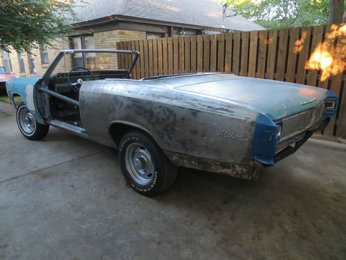 1966 CHEVROLET CHEVELLE MALIBU CONVERTIBLE NOT SS 64 65 67 68 69 70 PROJECT CAR, image 3