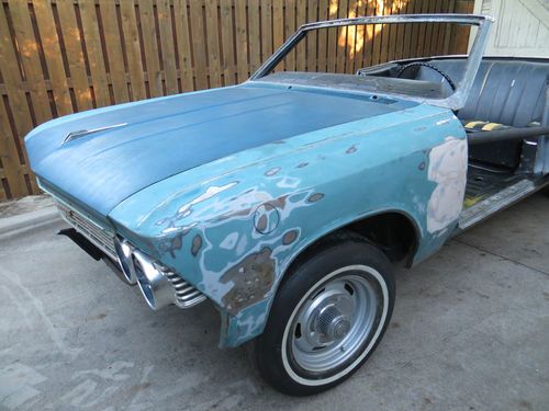 1966 CHEVROLET CHEVELLE MALIBU CONVERTIBLE NOT SS 64 65 67 68 69 70 PROJECT CAR, image 5