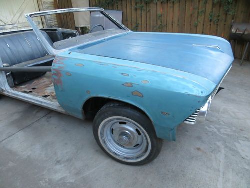 1966 CHEVROLET CHEVELLE MALIBU CONVERTIBLE NOT SS 64 65 67 68 69 70 PROJECT CAR, image 6