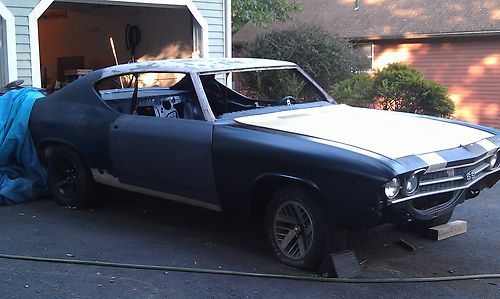 1969 chevelle, restored body and chassis. rolling shell. two door muscle car