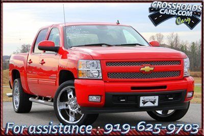 2011 silverado 1500 ltz 22" chrome rims leahter remote start onstar 4x4 crcars