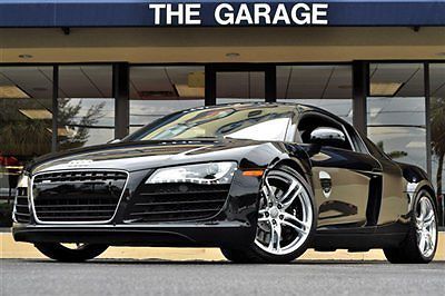 2009 audi r8 coupe 4.2l 420hp v8 r-tronic trans,phantom black/black int,only 6k!