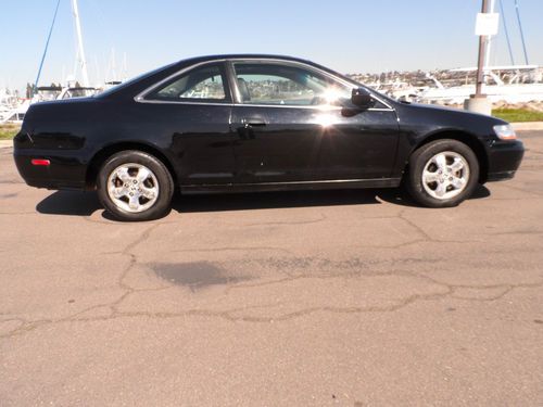 2001 honda accord ex coupe leather 5spd 4cylinder one owner blk/blk