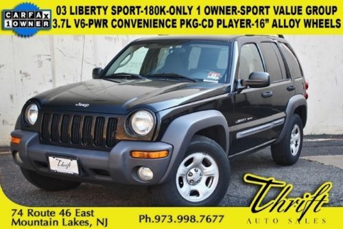 03 liberty sport-180k-only 1 owner-sport value group-3.7l v6-pwr convenience pkg