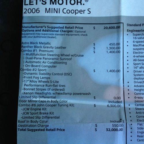 2006 Mini Cooper S -  John Cooper Works - JCW, US $13,500.00, image 6