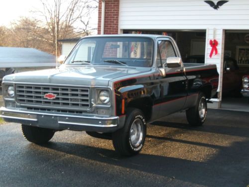 1975 75 chevrolet chevy c10 custom deluxe pickup truck 350 v8 auto ps pb a/c