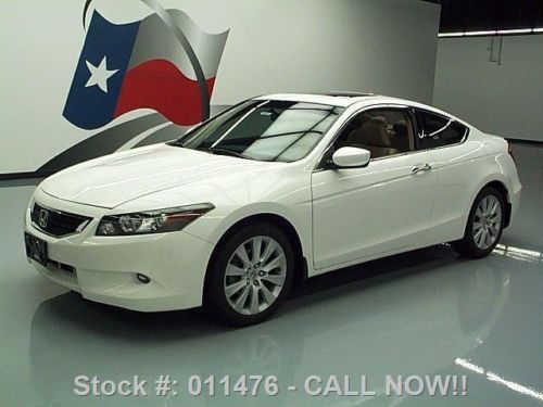 2009 honda accord ex-l coupe sunroof htd leather 62k mi texas direct auto