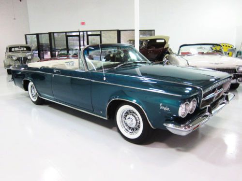 1963 chrysler 300 pace setter convertible - 360ci v8 - factory a/c - beautiful!!