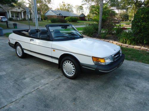 Nice white 1993 saab 900s convertible