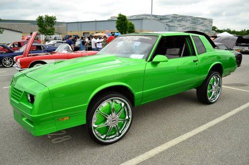 1987 t-top monte carlo ss donk,dub floaters,kandy green paint.jl audio system