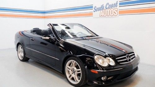 Mercedes benz clk55 amg v8, convertible, blk blk, navigation, loaded we finance!