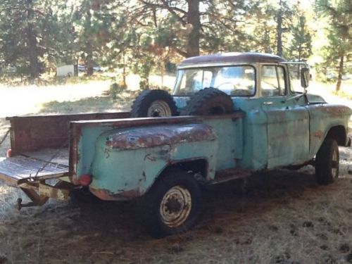 1957 gmc napco deluxe big back window cab like apache v/8 project