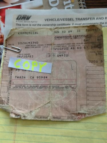 1957 GMC Napco deluxe big back window cab like apache V/8 project, US $4,500.00, image 8