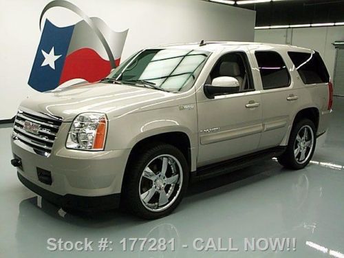 2009 gmc yukon hybrid 4x4 sunroof leather nav dvd 51k! texas direct auto