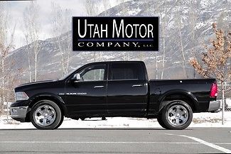 2012 ram 1500 crew-cab laramie 5.7l hemi v8 leather 4x4 clean carfax low miles