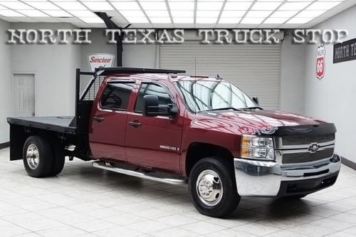2009 chevy 3500hd 4x4 dually flat bed vortec v8 crew cab 1 owner