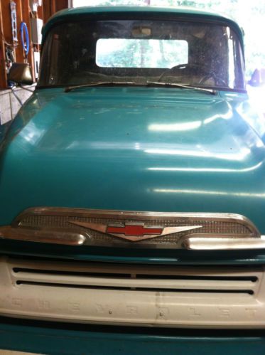 1959 59 chevy chevrolet apache 3600 v8 283 4 speed granny little rust 3rd owner