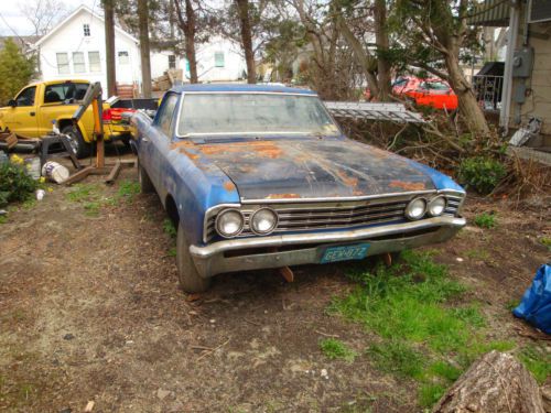 1967 chevy el camino elky - unfinished project 327 engine 4 speed trans