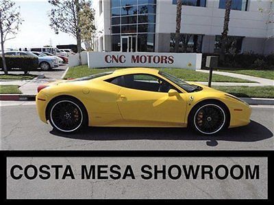 2011 ferrari 458 italia coupe giallo modena / yellow / nero / loaded / 11k miles