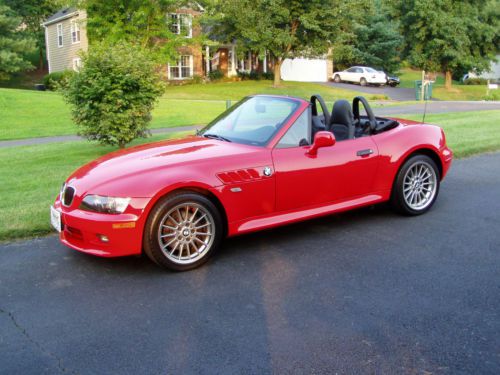2001 red bmw z3, 3.2l, 5 speed roadster convertible, 46,900