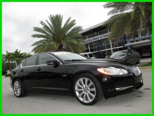 10 ebony jag x-f 5l v8 sedan *heated &amp; ventilated leather seats *navigation *fl