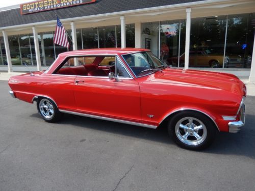 1963 chevrolet nova ss torch red 327 buckets frame off restoration