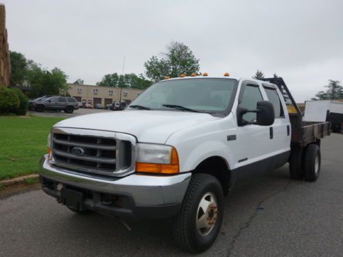 Ford f-350 xlt dually 4x4 stake flat bed 7.3l diesel manual trans no reserve
