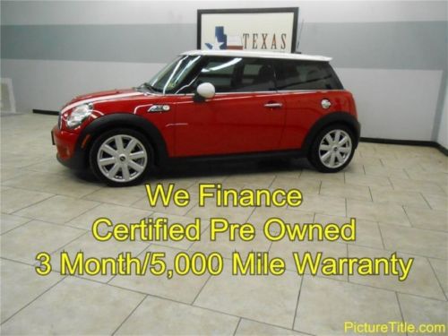 08 mini cooper s 6 spd leather certified warranty we finance texas