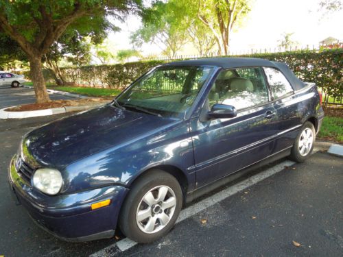 2001 Volkswagen Cabrio GLX Convertible 2-Door 2.0L BLUE, image 3