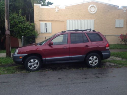 2005 hyundai santa fe, red, good condition