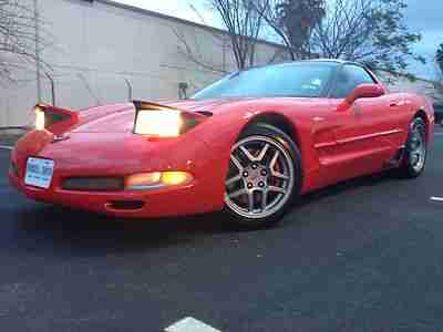 2004 CHEVROLET CORVETTE C5 Z06 LS6 405HP MANUAL TORCH RED BLACK JOE 281-323-3305, US $26,999.00, image 2