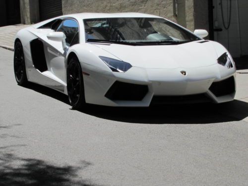 2012 lamborghini aventador coupe bianco isis 10730 miles