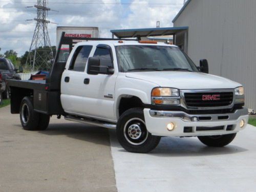 06 sierra 3500hd sle 6.6 duramax lbz turbo diesel 6spd allison carfax flat bed