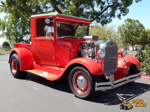1928 ford model a hot rod pu chevy 327 v8 371 blower turbo 350 posi tci chassis