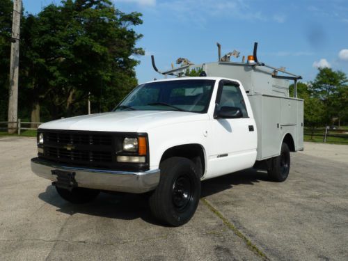 2000 chevrolet 3500 at&amp;t service utility fleet work splicer truck only 56k miles