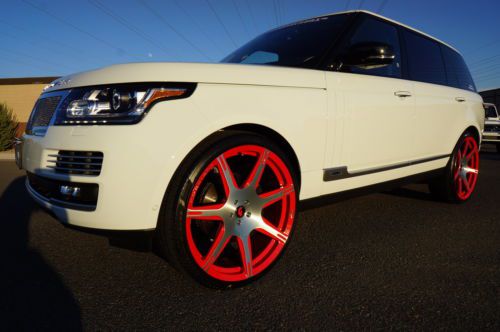 Autobiography lwb with executive package white over red, strut, 26&#034; forgiatos