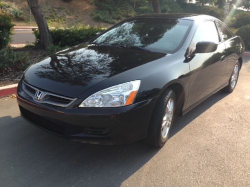 Black honda 2006 accord ex coupe, 2 door, manual 5 speed, 2.4l i-vtec dohc