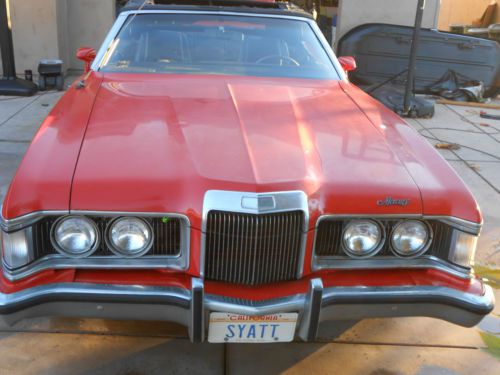1973 convertible cougar, red,