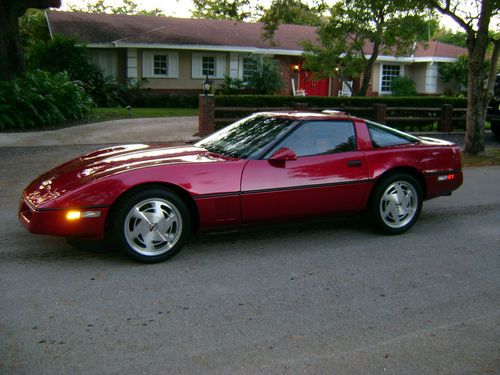 1989 corvette- 1 of 226 built- dark red / saddle- 6 spd. / z51 - 39000mi - mint