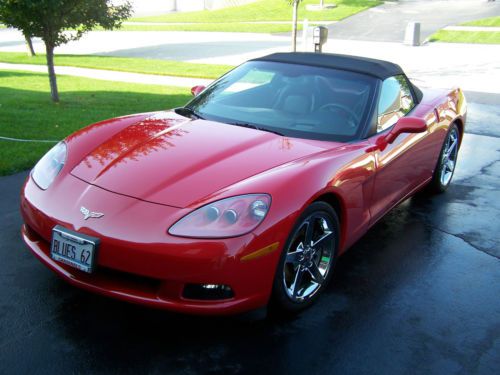 2006 chevrolet corvette convertible. victory red w/black top and ebony interior