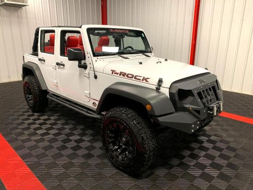 2017 jeep wrangler t-rock, 4x4, lifted, 35&#039;s, mad maxx bumper