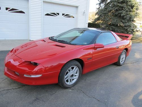 1994  camaro z28   red  6 speed  tee tops