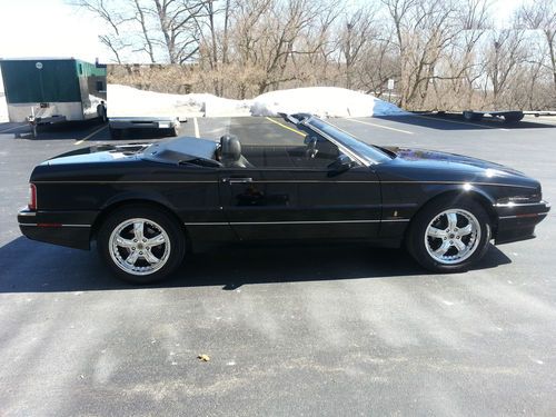 1993 cadillac allante convertible - black on black leather