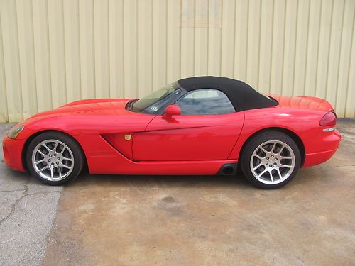 2003 dodge viper convertible 12k miles, red, stock, beautiful sr-t v10