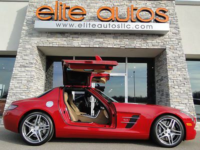Gullwing doors le mans red b&amp;o stereo amg performance suspension pkg $196k msrp