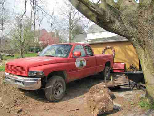 1996 dodge ram 4x4 8ft bed extra cab rear seats runs great, image 2