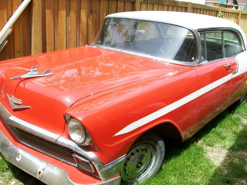 1956 chevy bel air sport sedan, hot rod, rat rod, restoration project, classic